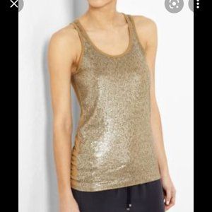 HP🌈Michael Kors Golden Sequin Tank Top Sparkly L